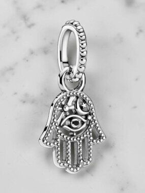 AUTHENTIC PANDORA PROTECTIVE HAMSA HAND DANGLE CHARM #799144C00
